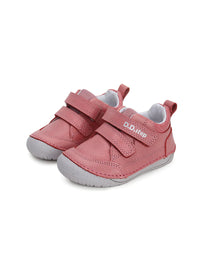 Children's first step shoes - pink leather