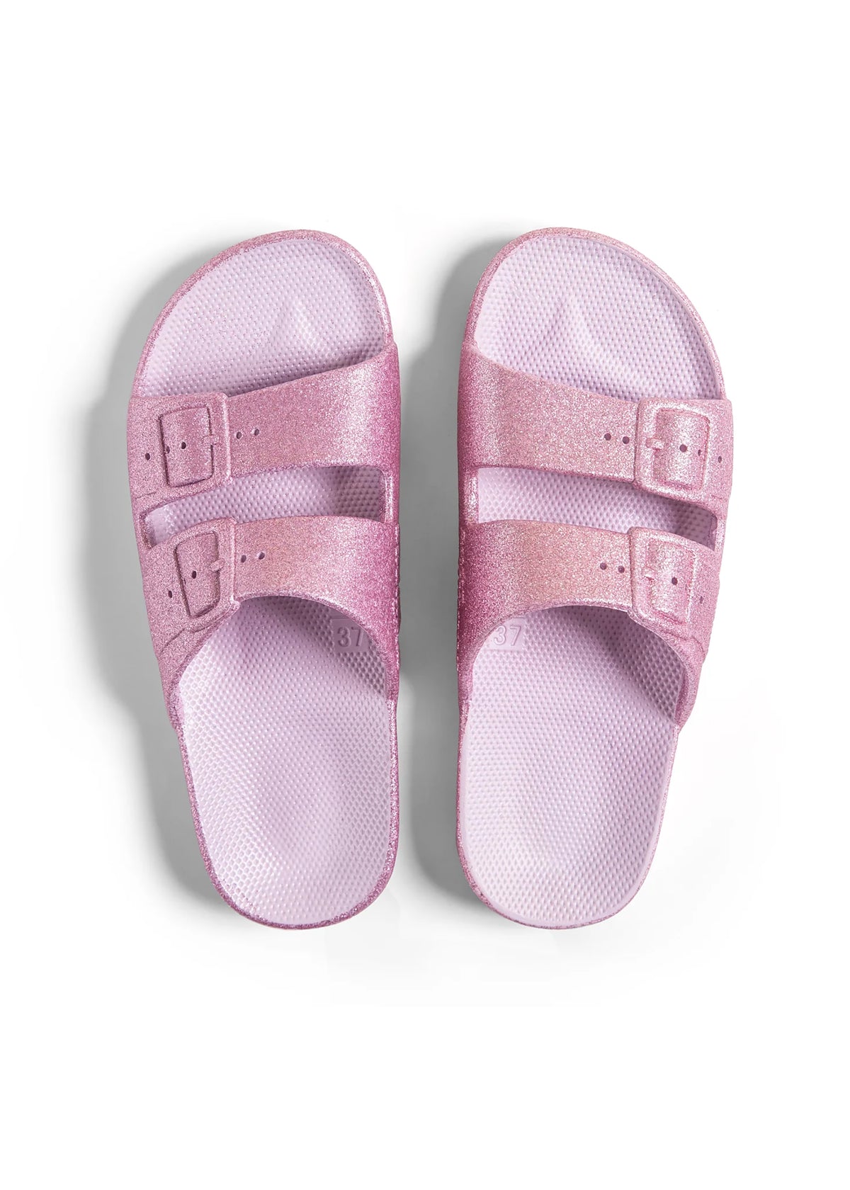 Freedom Moses sandals - wedges with two straps, Isla, pink glitter