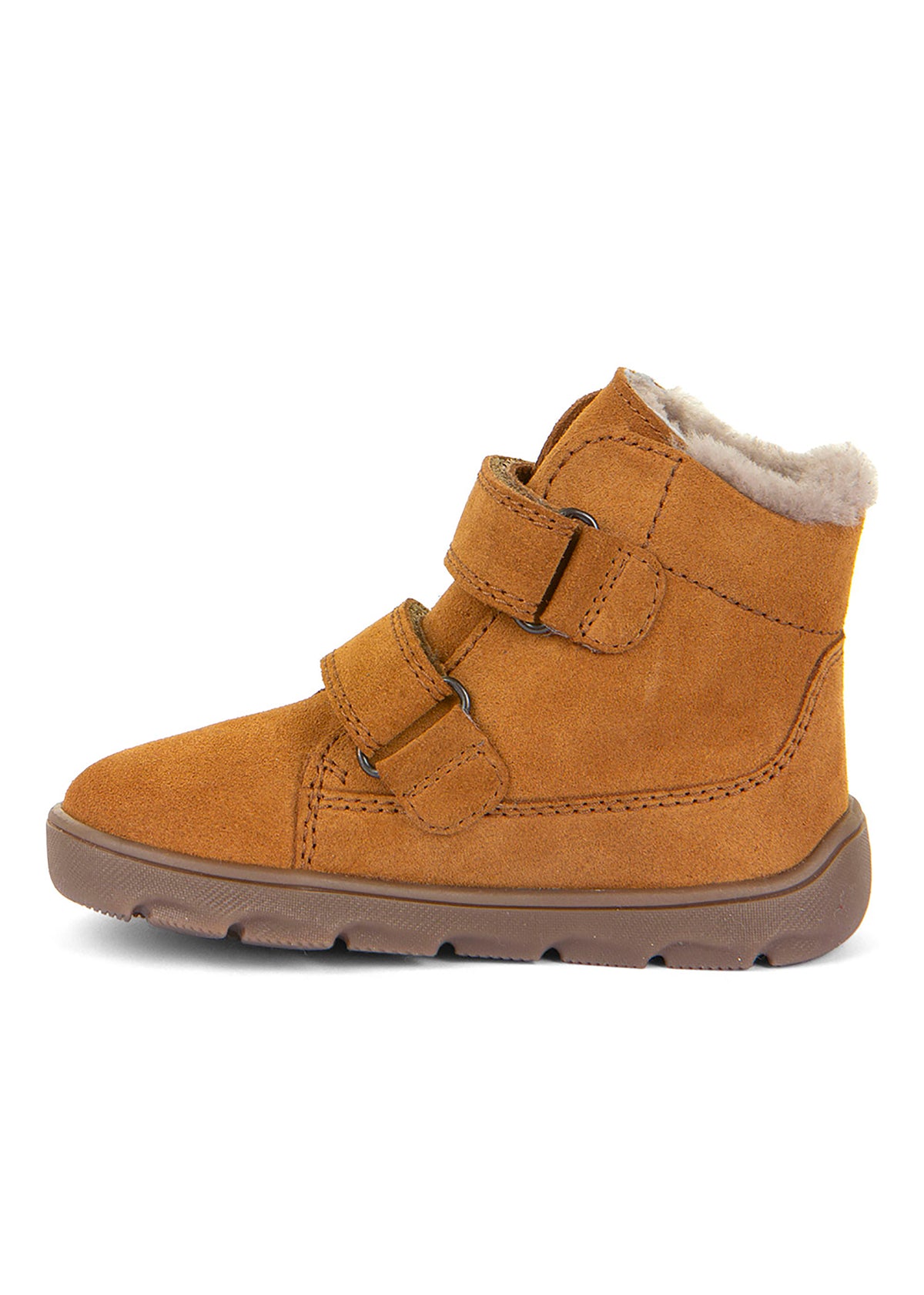 Children's barefoot shoes, winter shoes - Zeru Tex Furry, cognac brown