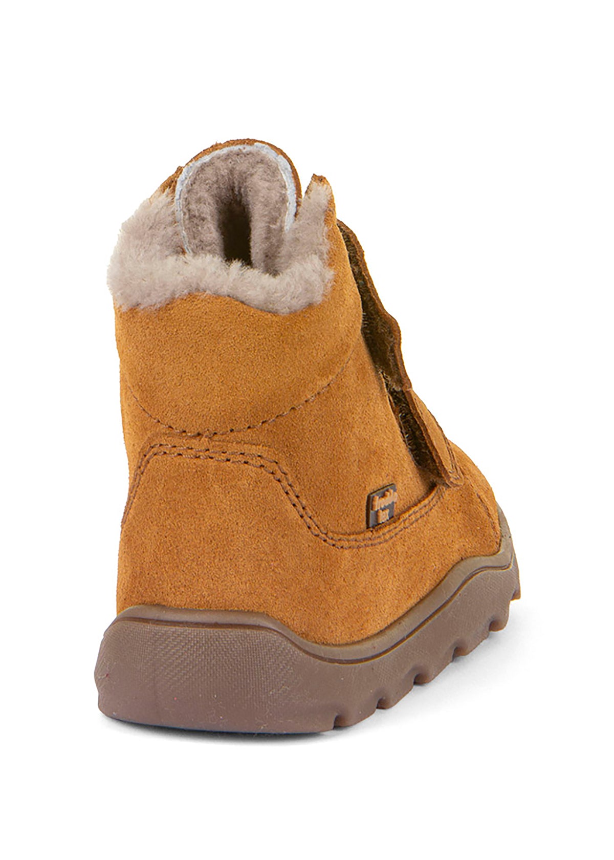 Children's barefoot boots, winter shoes - Winter Furry, cognac brown