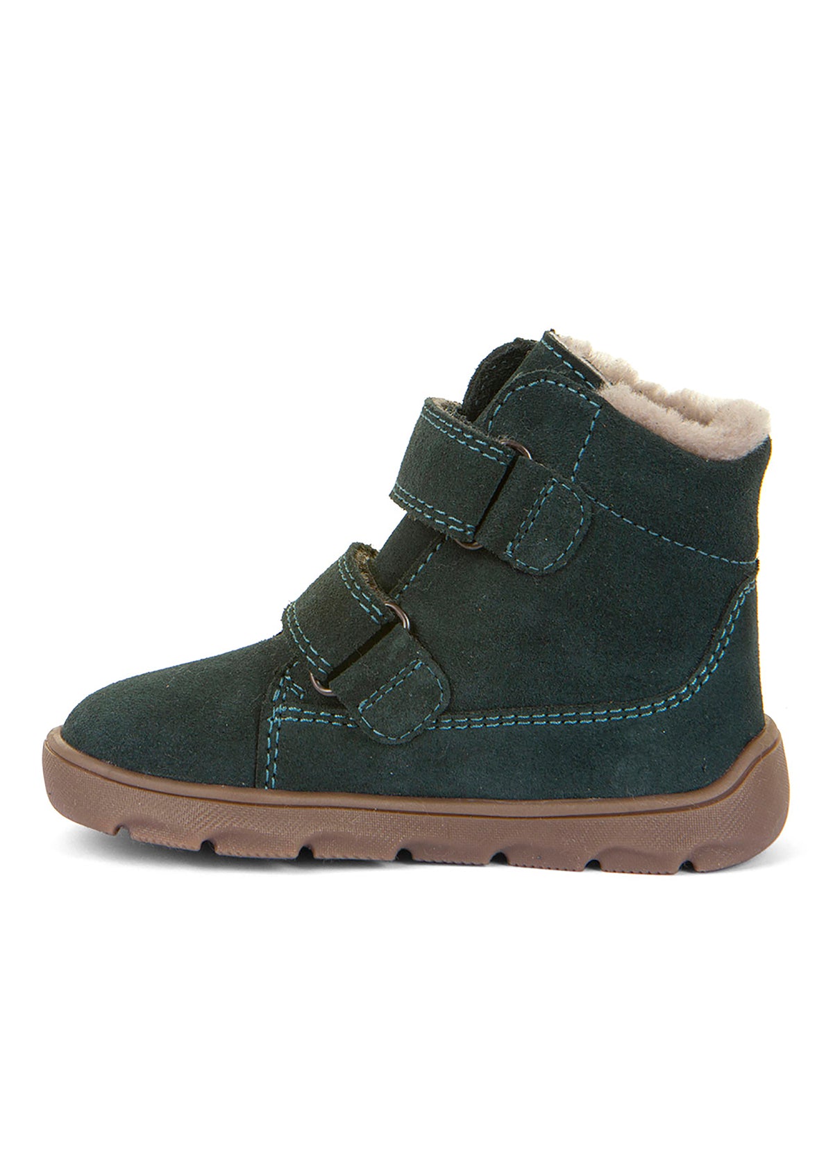 Children's barefoot boots, winter shoes - Winter Furry, cognac brown