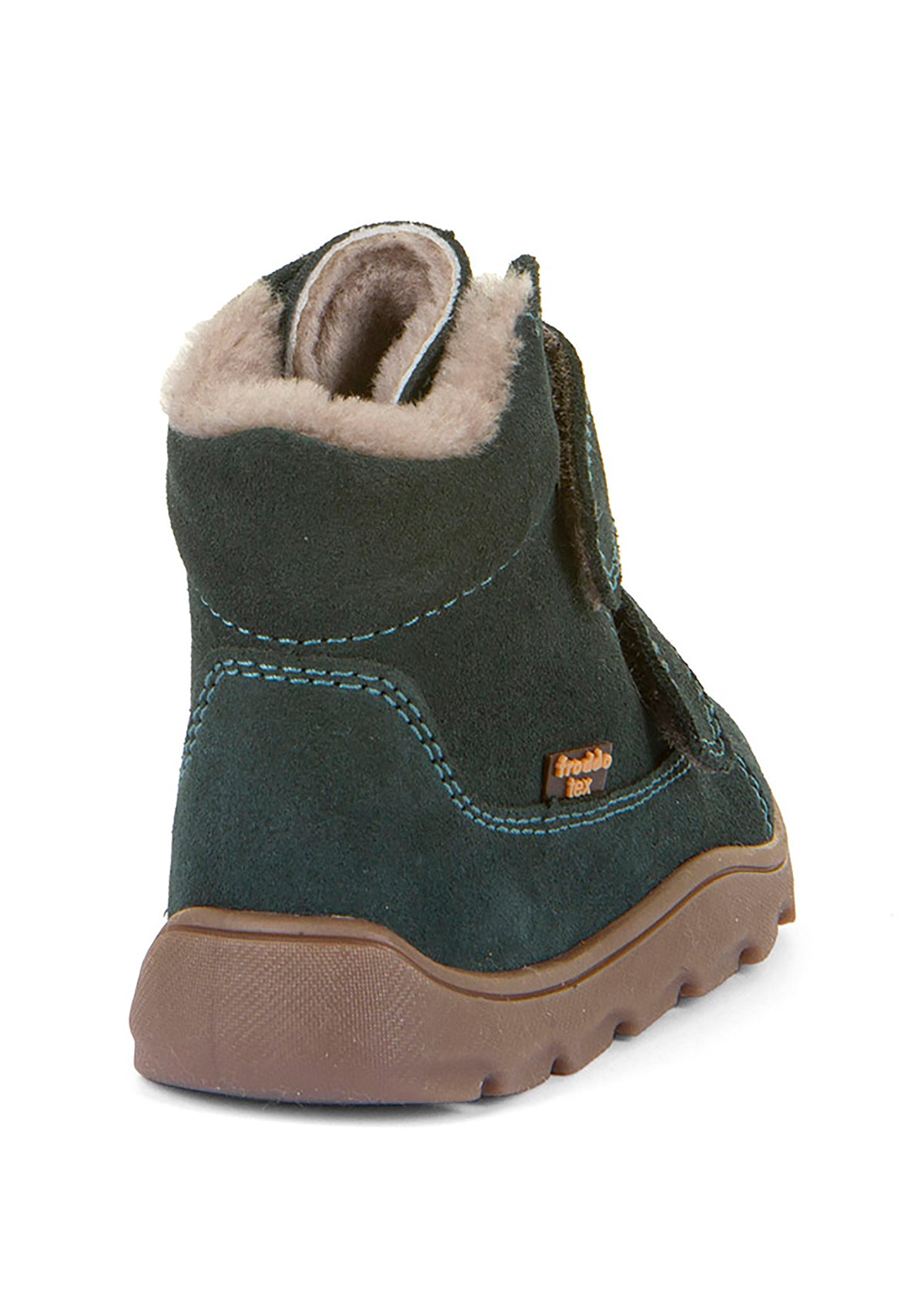 Children's barefoot boots, winter shoes - Winter Furry, cognac brown