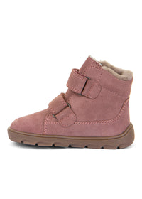 Children's barefoot boots, winter shoes - Winter Furry, cognac brown