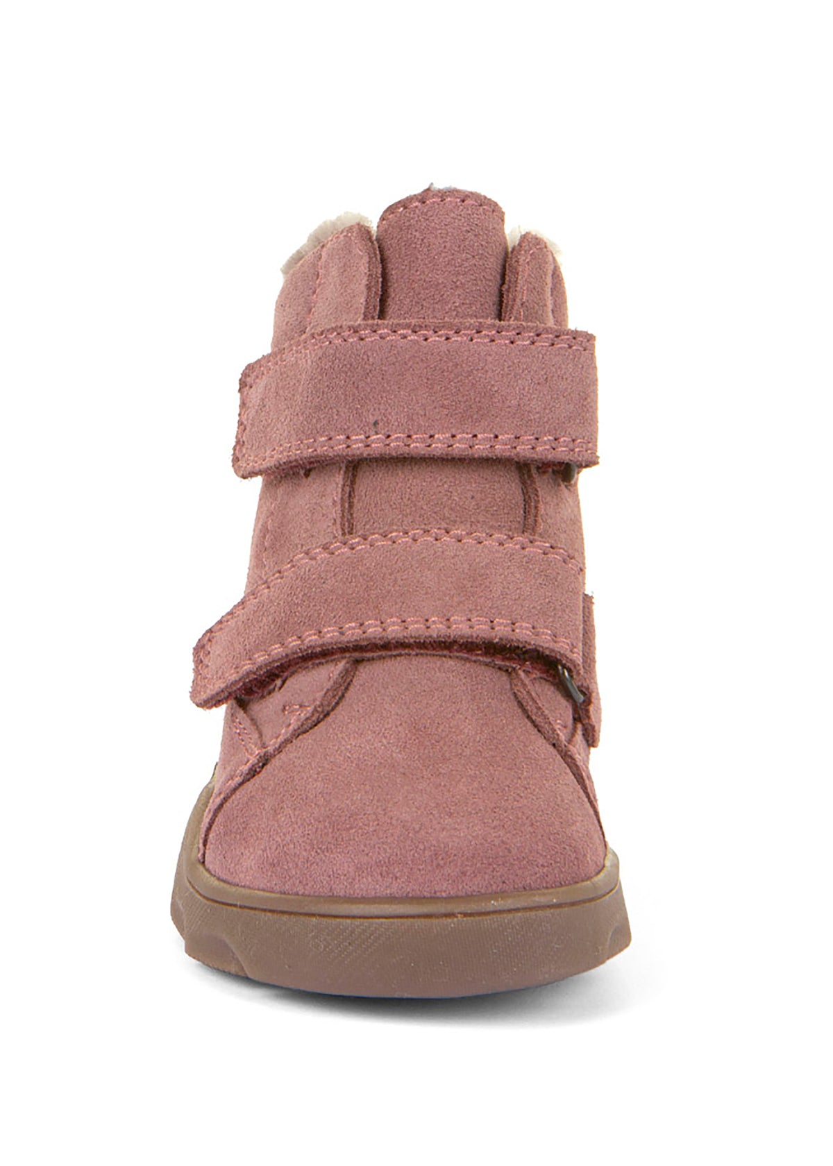 Children's barefoot boots, winter shoes - Winter Furry, cognac brown