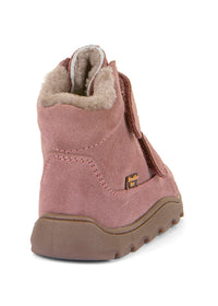 Children's barefoot boots, winter shoes - Winter Furry, cognac brown