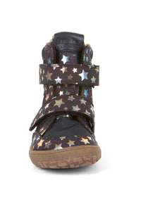 Children's barefoot shoes - winter shoes, TEX Winter - dark blue, stars