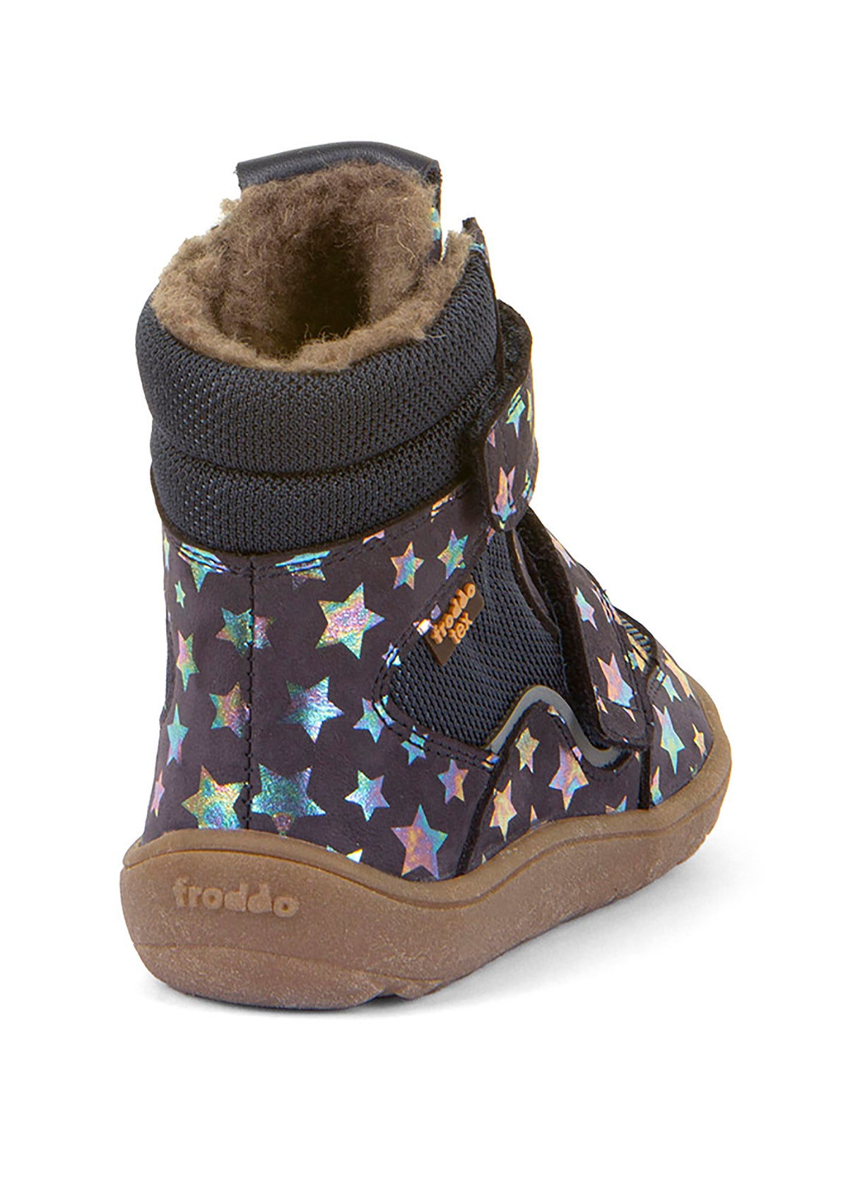 Children's barefoot shoes - winter shoes, TEX Winter - dark blue, stars