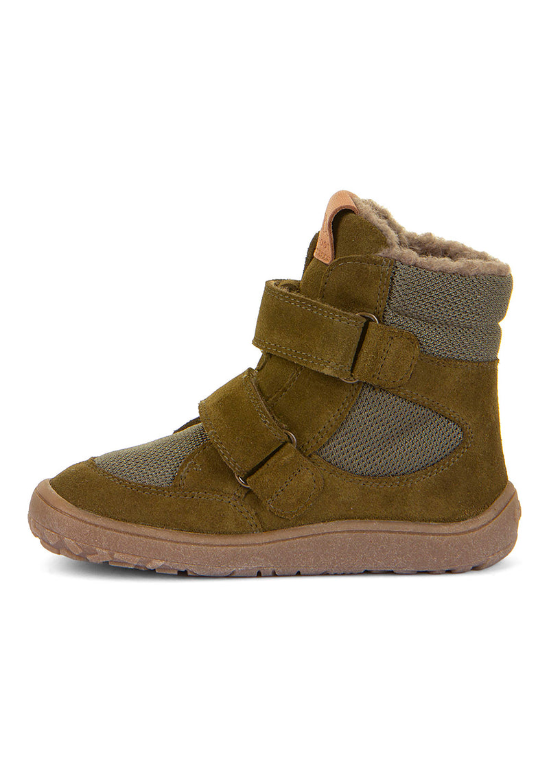 Children's barefoot shoes - winter shoes, TEX Winter - olive green