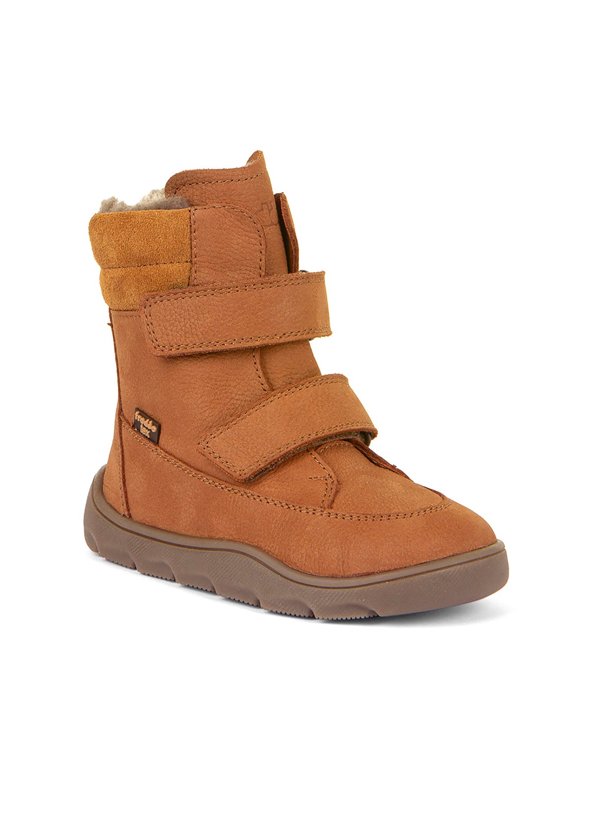 Barefoot boots with handles - winter boots, Zeru TEX Winter, cognac brown