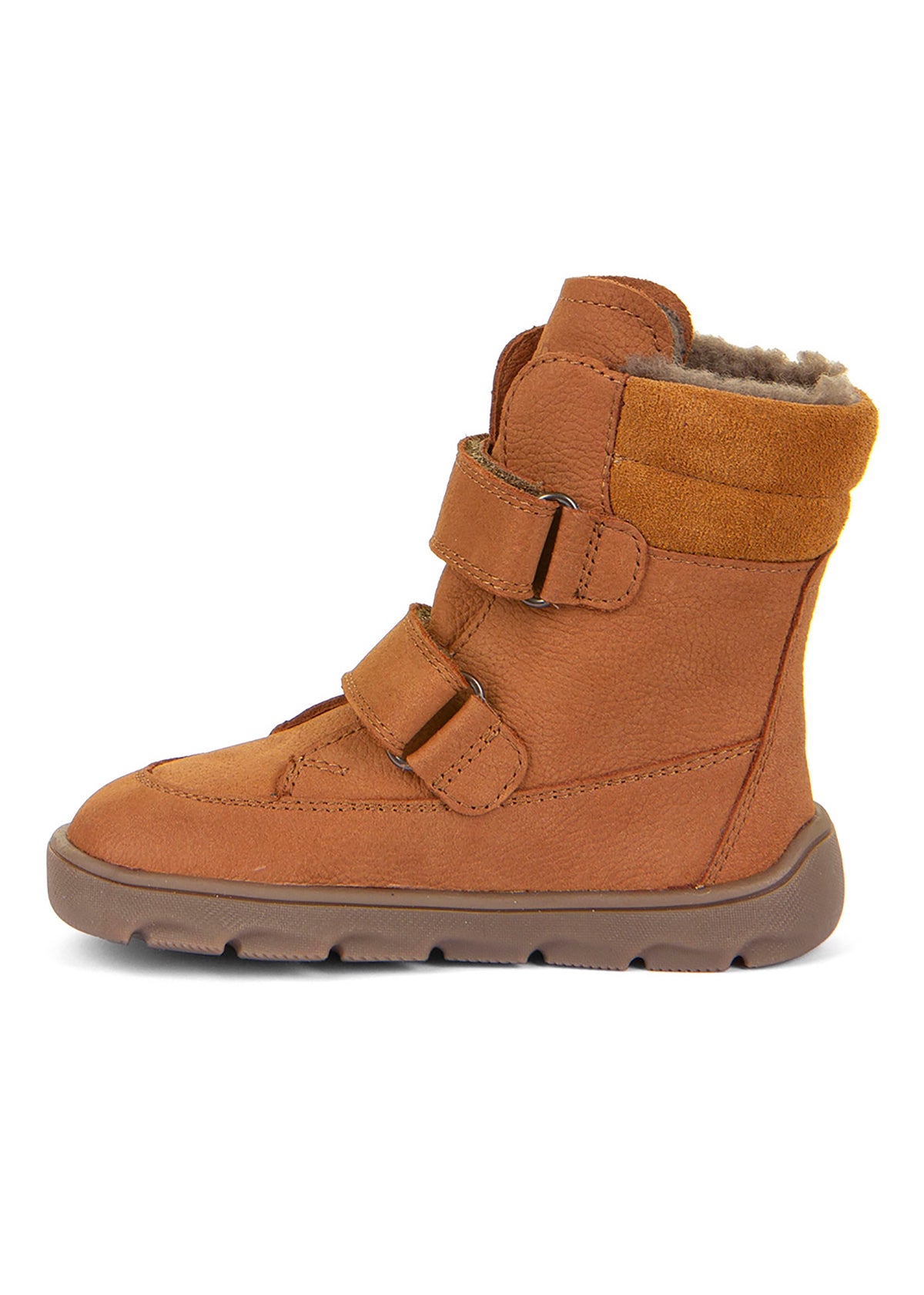 Barefoot boots with handles - winter boots, Zeru TEX Winter, cognac brown