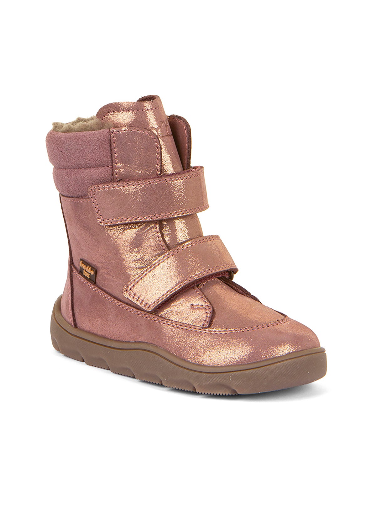 Barefoot boots with stilettos - winter boots, Zeru TEX Winter, sparkling rose gold