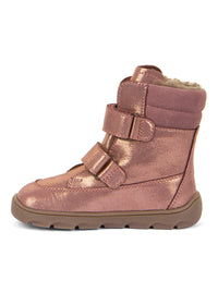 Barefoot boots with stilettos - winter boots, Zeru TEX Winter, sparkling rose gold