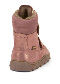 Barefoot boots with stilettos - winter boots, Zeru TEX Winter, sparkling rose gold