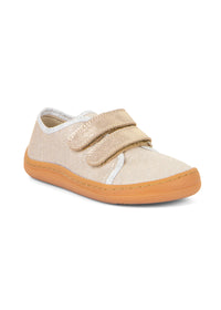 Children's barefoot sneakers - sparkling gold