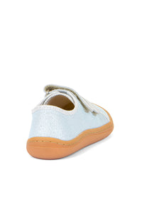 Children's barefoot sneakers - sparkling silver
