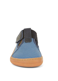 Children's barefoot sneakers - denim blue, velcro fastening