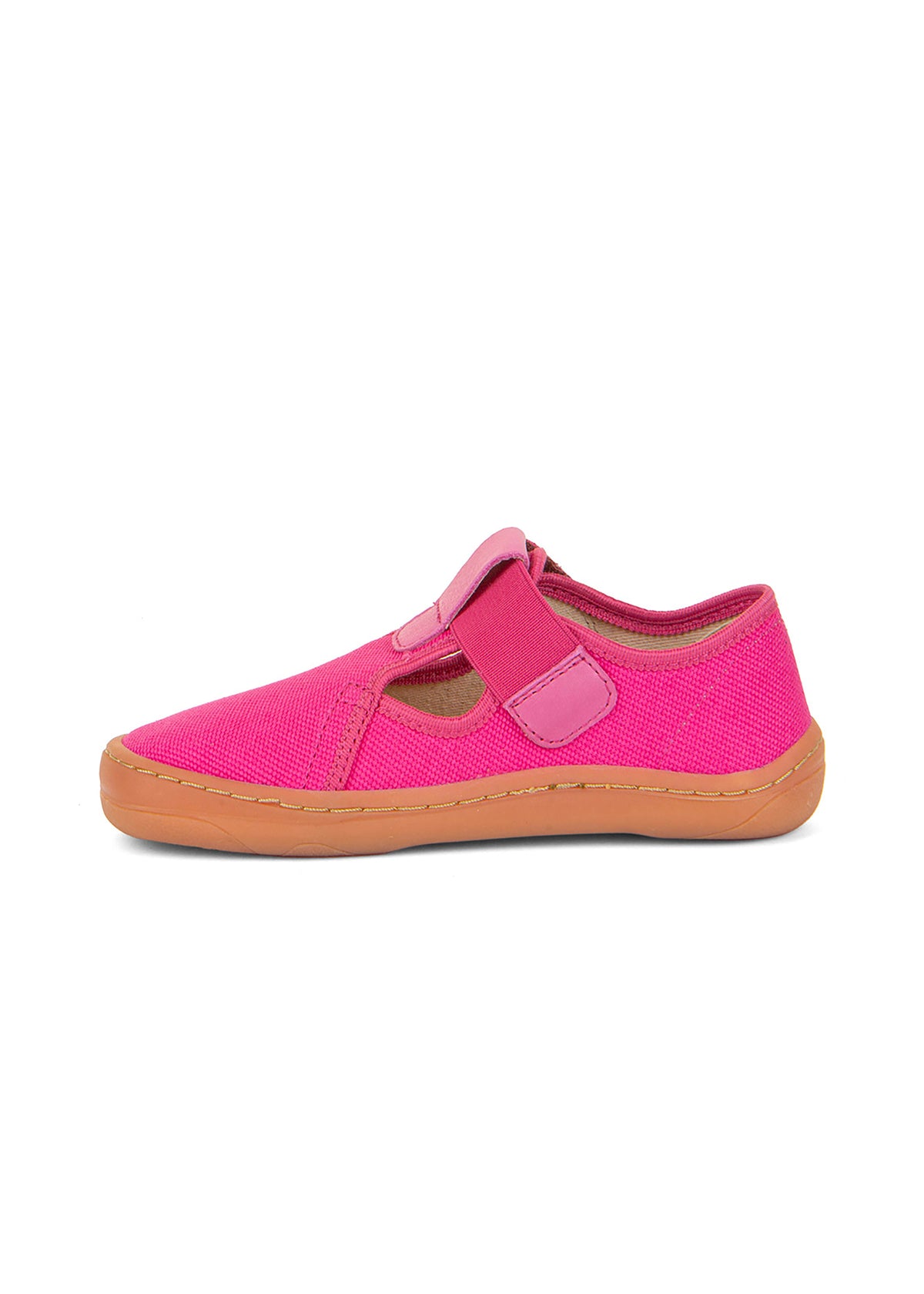 Children's barefoot sneakers - pink, velcro fastening