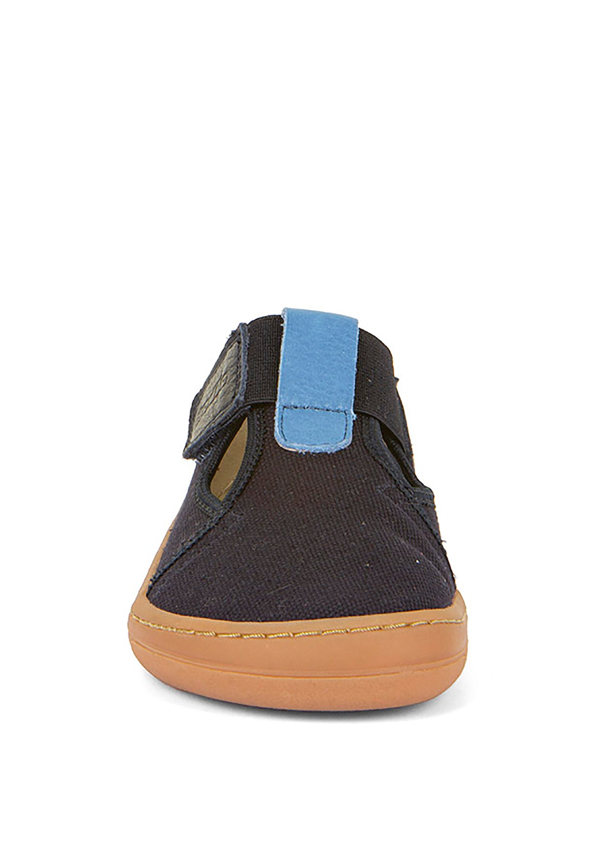 Children's barefoot sneakers - dark blue, velcro fastening