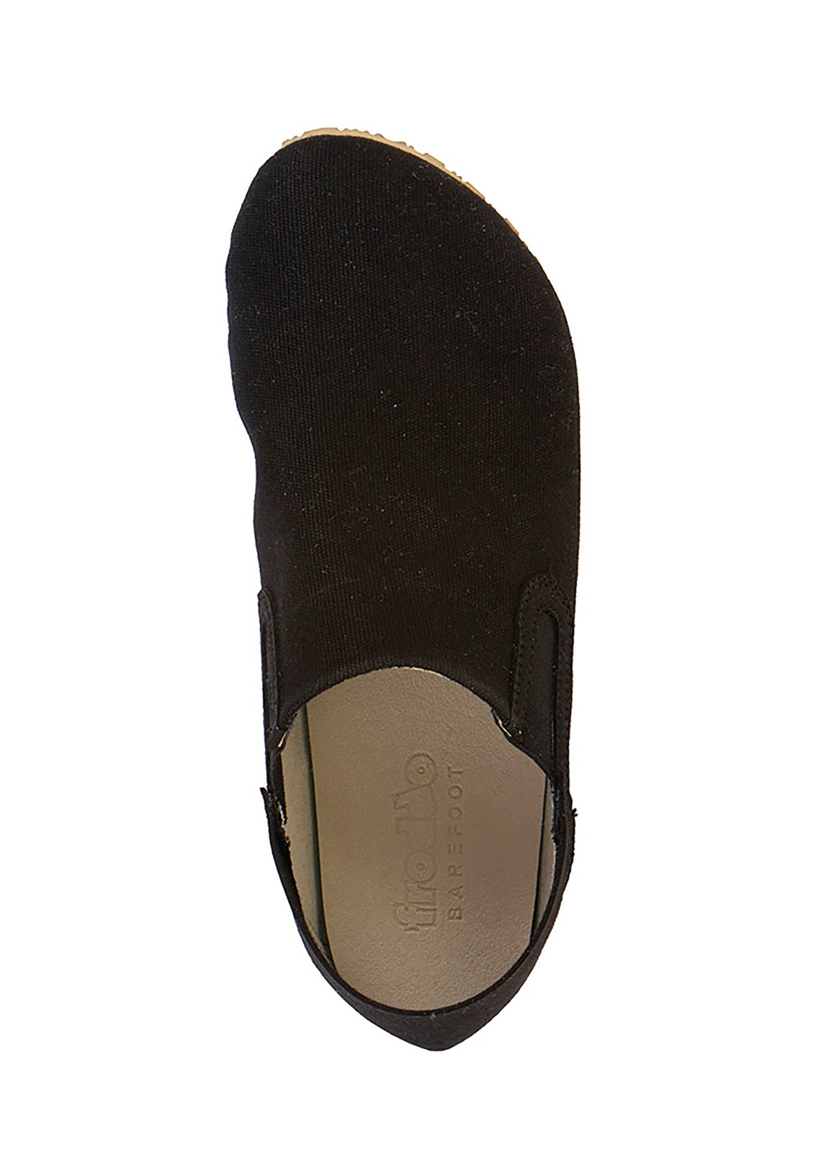 Paljasjalkakengät, Slip-On - musta puuvilla, vegaaninen