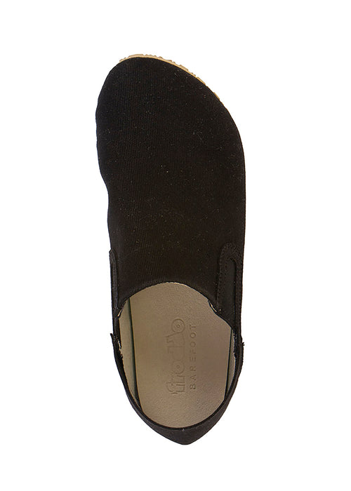 Paljasjalkakengät, Slip-On - musta puuvilla, vegaaninen