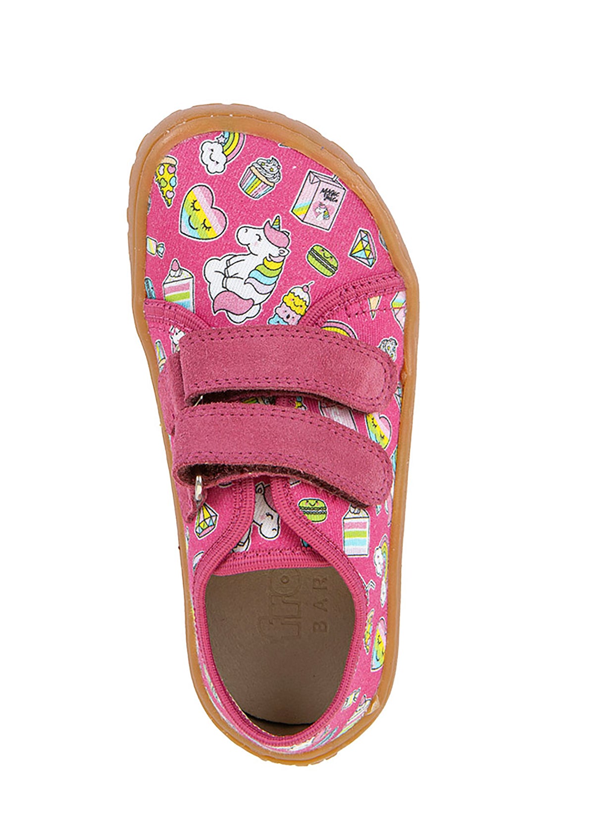 Children's barefoot sneakers - pink, sweets