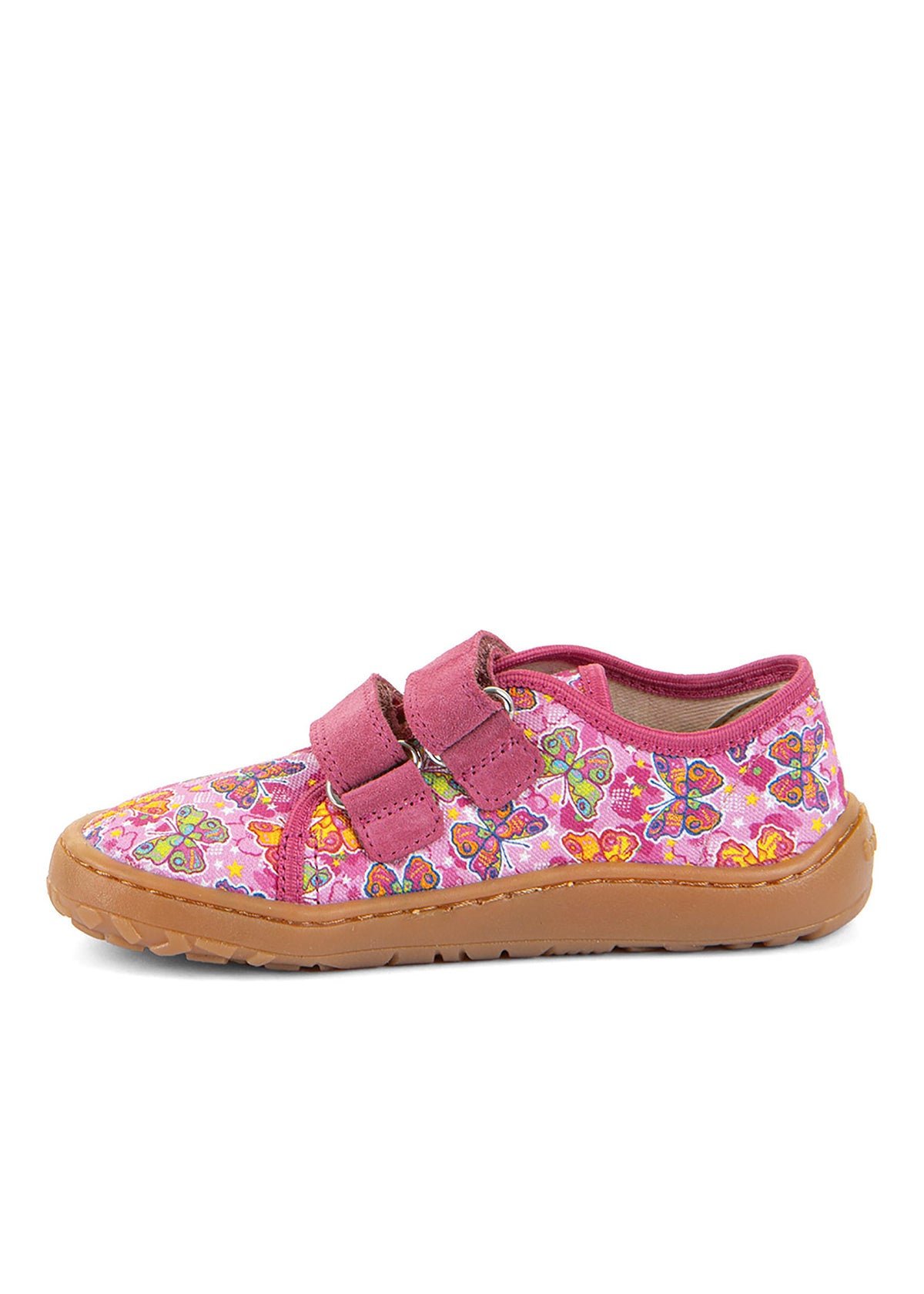 Children's barefoot sneakers - pink, butterflies
