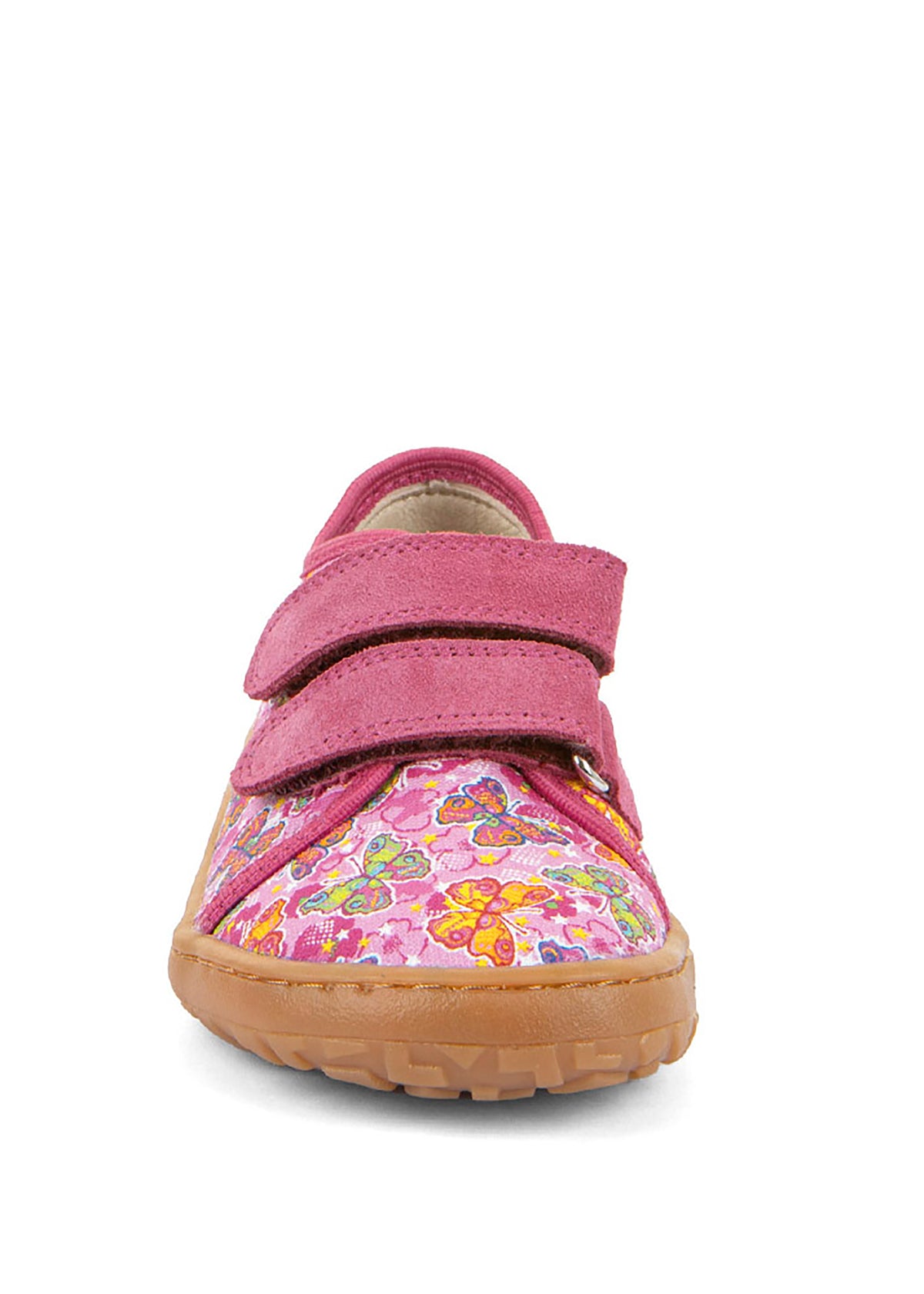Children's barefoot sneakers - pink, butterflies