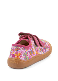 Children's barefoot sneakers - pink, butterflies
