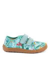 Children's barefoot sneakers - mint, flower