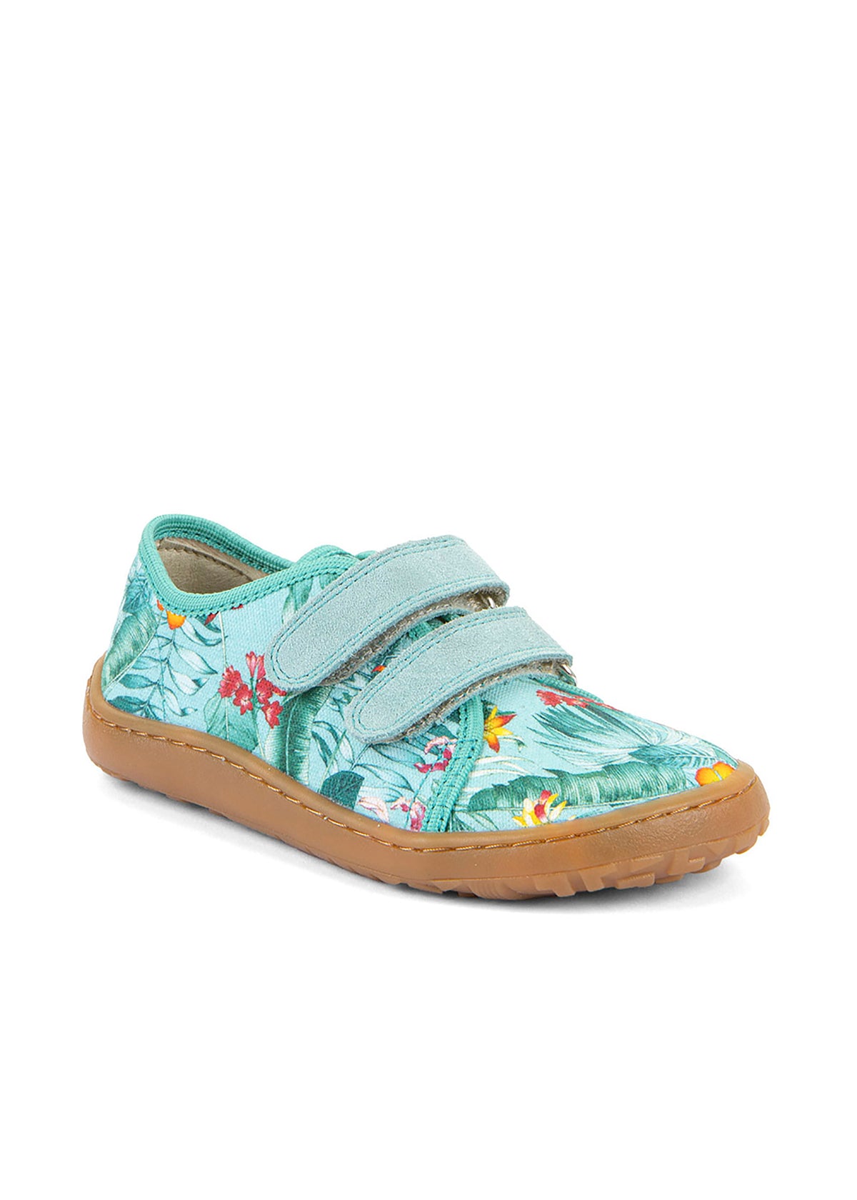 Children's barefoot sneakers - mint, flower