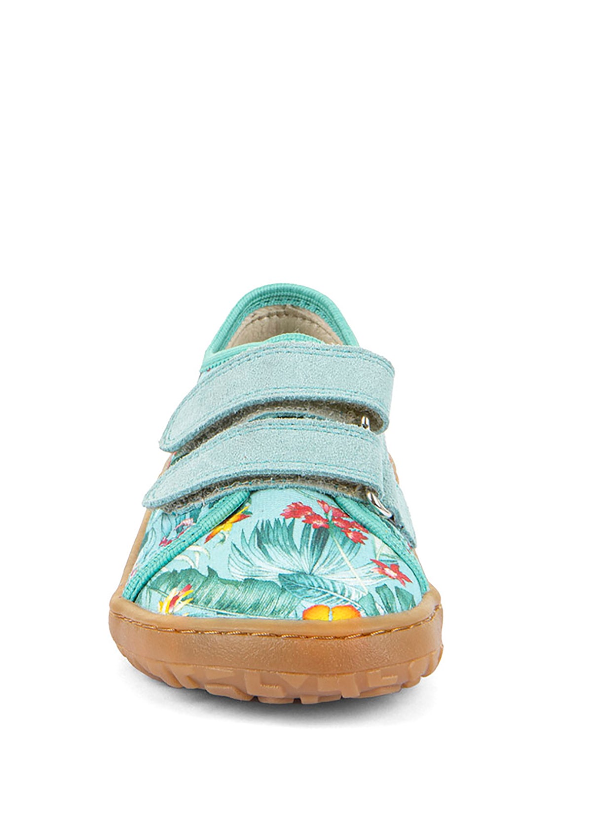 Children's barefoot sneakers - mint, flower