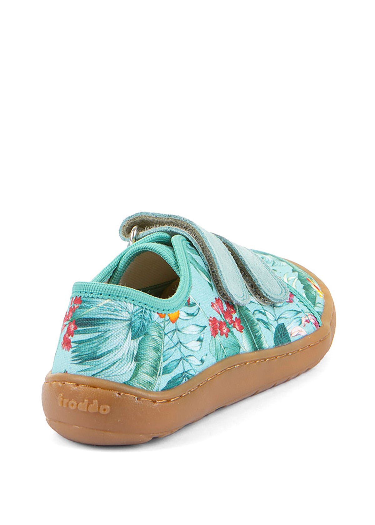Children's barefoot sneakers - mint, flower