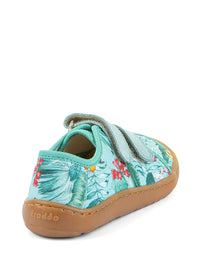 Children's barefoot sneakers - mint, flower