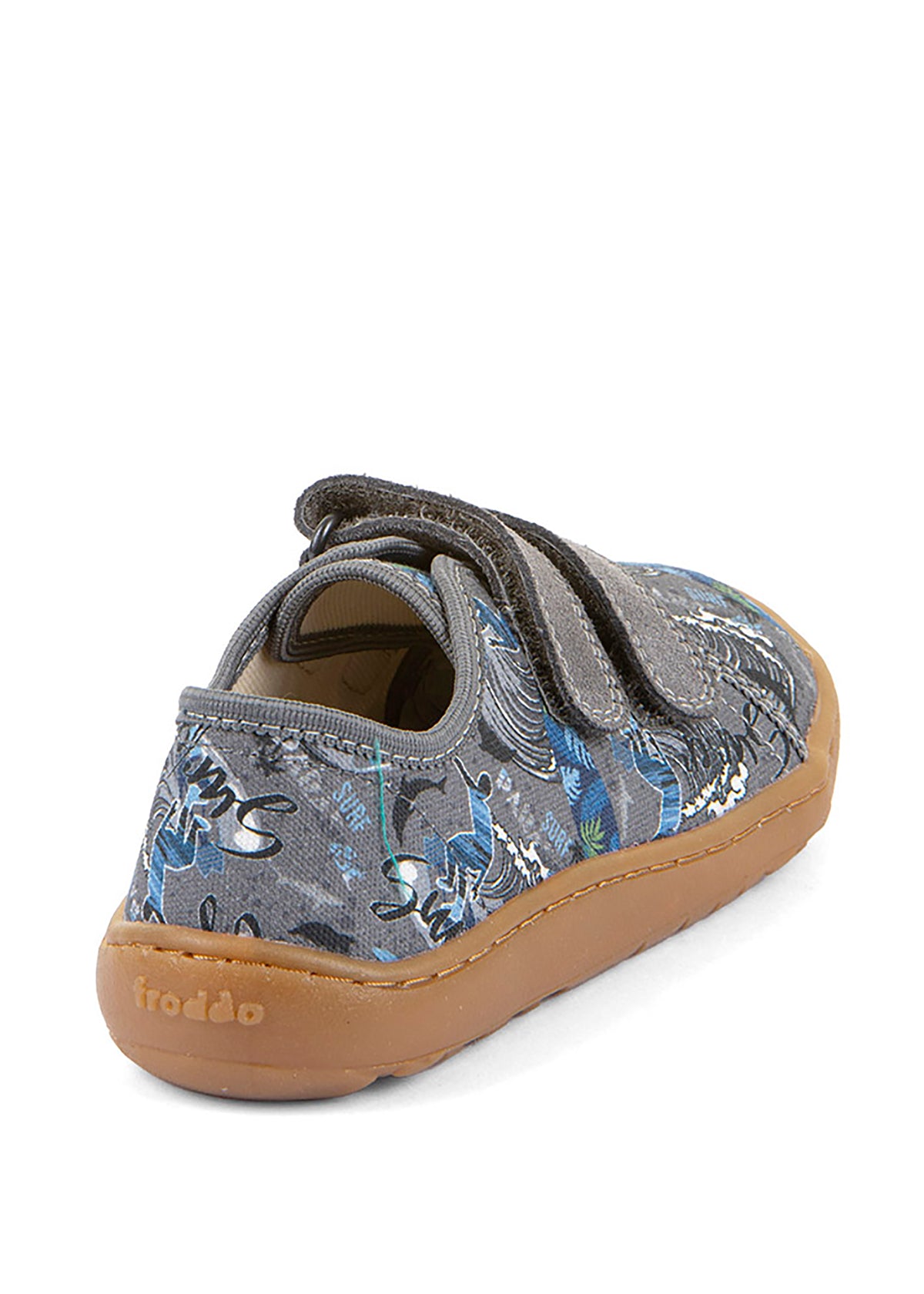 Children's barefoot sneakers, gray, surfers