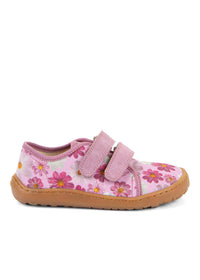 Children's barefoot sneakers - pink, flower