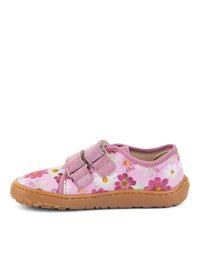 Children's barefoot sneakers - pink, flower