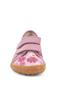 Children's barefoot sneakers - pink, flower