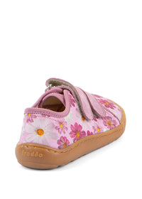 Children's barefoot sneakers - pink, flower
