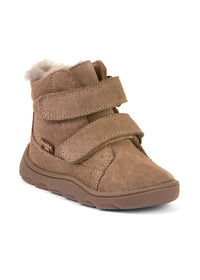 Barn barfotaskor, vinterkängor - Zeru Tex Furry, beige