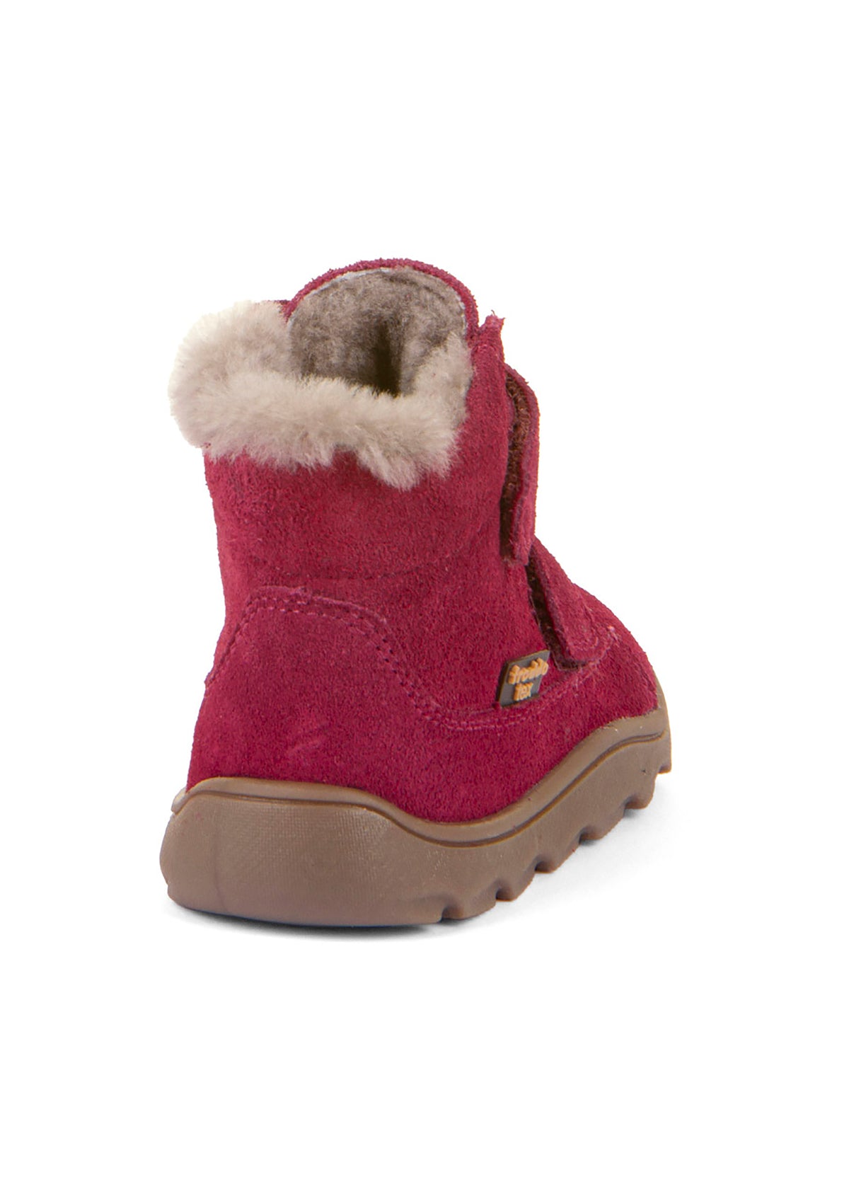 Lasten paljasjalkakengät, talvikengät - Zeru Tex Furry, tummanpunainen