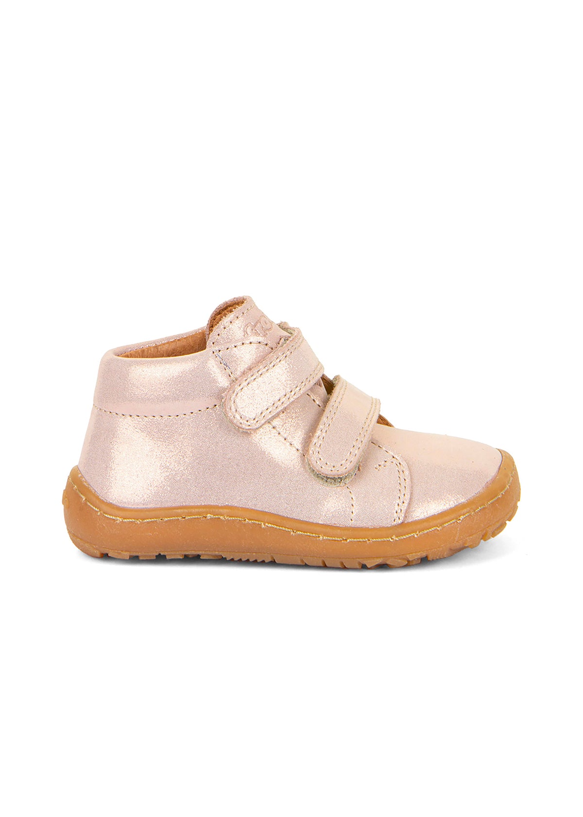 Children's barefoot shoes - shiny leather, light gold, Barefoot First Step