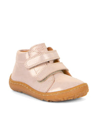 Children's barefoot shoes - shiny leather, light gold, Barefoot First Step