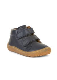 Children's barefoot shoes - dark blue leather, Barefoot First Step