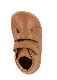 Lasten paljasjalkakengät - konjakinruskea nahka, First Step, Extra Grip