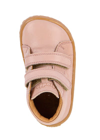 Lasten paljasjalkakengät - vaaleanpunainen nahka, First Step, Extra Grip