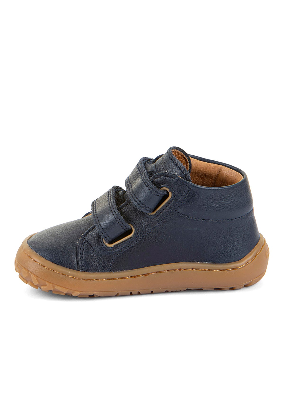 Children's barefoot shoes - dark blue leather, First Step, Extra Grip