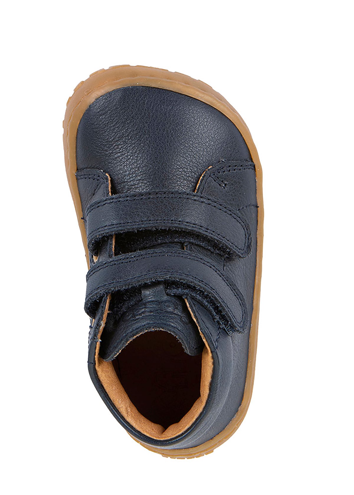 Children's barefoot shoes - dark blue leather, First Step, Extra Grip