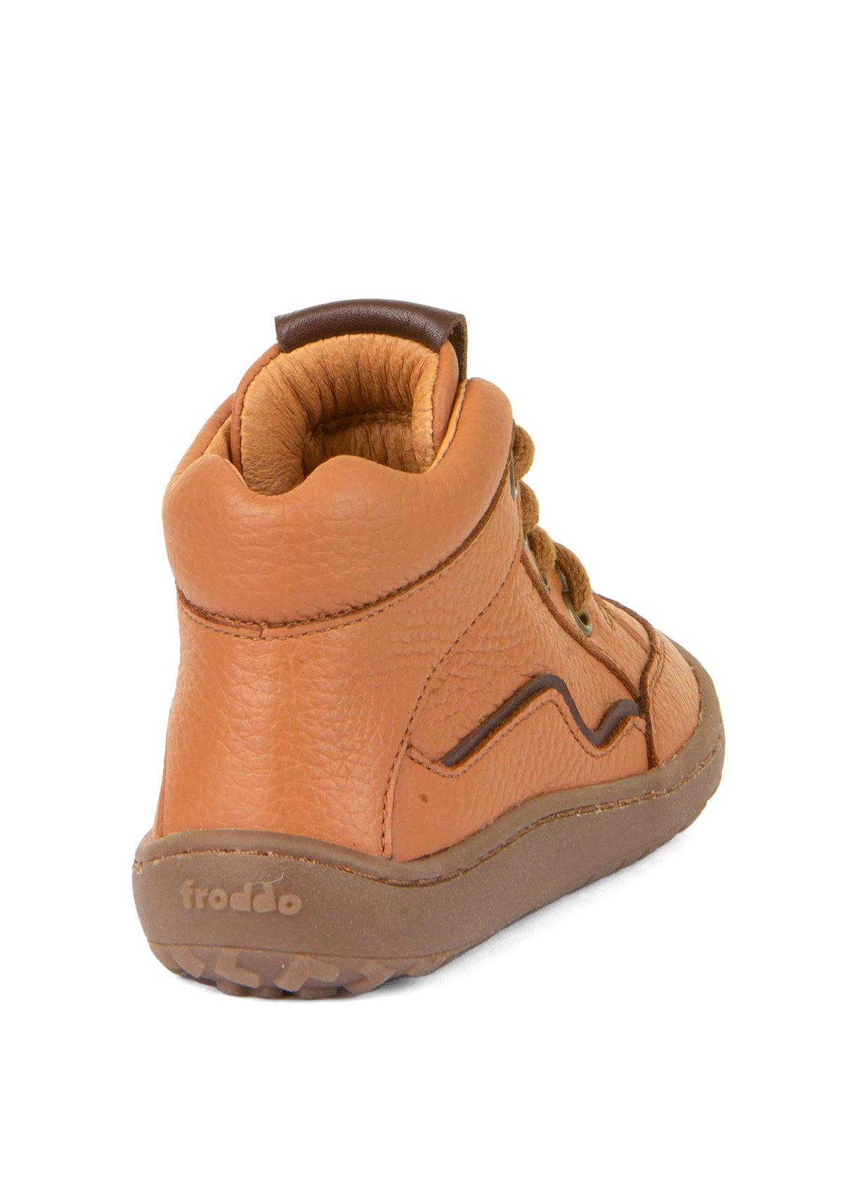 Barefoot sneakers with straps - cognac brown