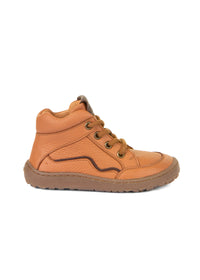 Barefoot sneakers with straps - cognac brown
