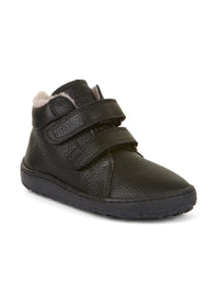 Children's barefoot boots, winter shoes - Winter Furry, black